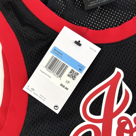 Nike Air Jordan Womens Jersey Tank Top Sz Medium Number 23 Black and Red NEW NWT - Picture 3 of 7